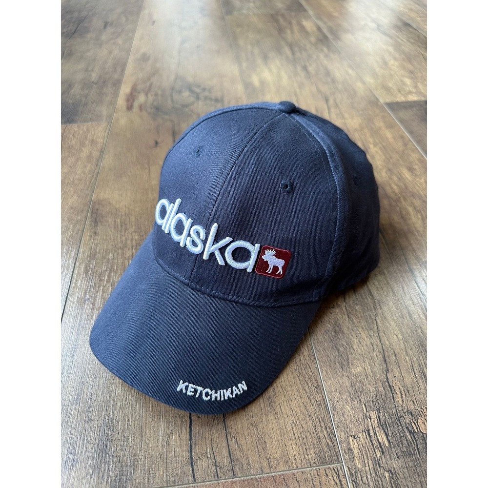 Alaska Embroidered Baseball Cap Unisex One Size Navy Ketchikan Moose Souvenir